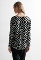 TOS Printed Round Neck Blouse