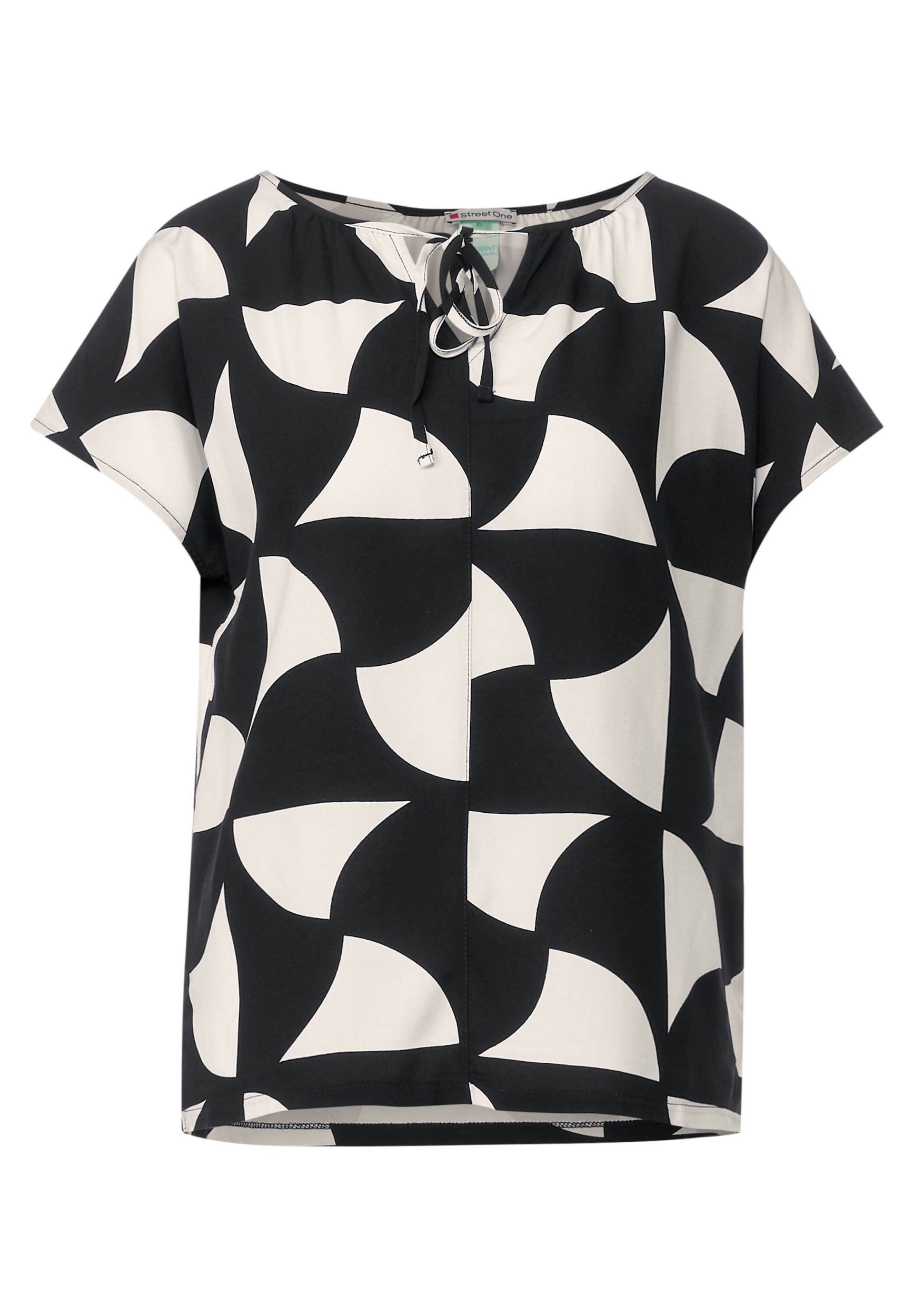 Street One | printed mat-mix shirt w.loops | Oliver Mode | Mode online  kaufen