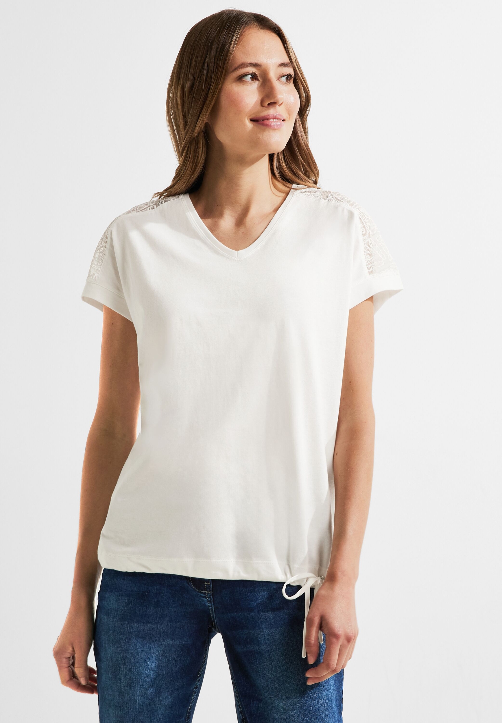 Cecil | Solid Lace Mix Shirt | Oliver Mode | Mode online kaufen